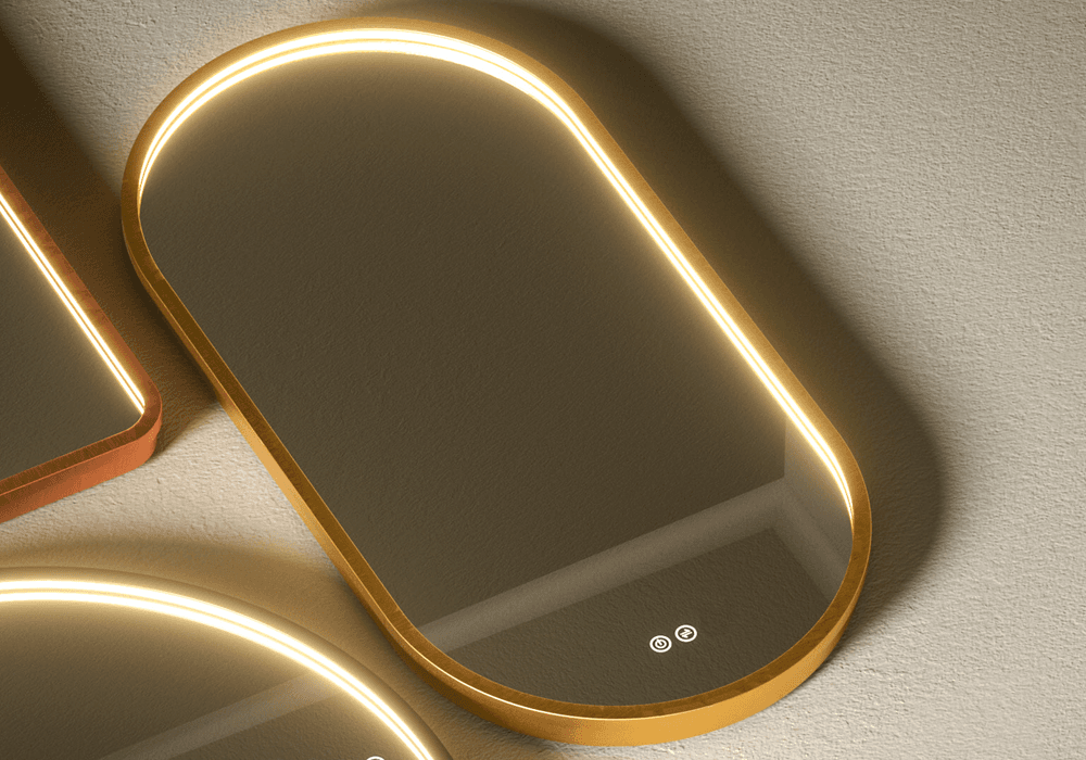 PERSEUS Espelho oval com luz LED