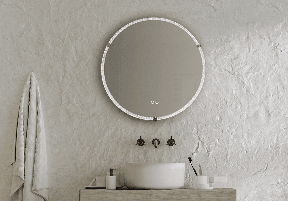 SAGITTA Espelho circular com aro frontal